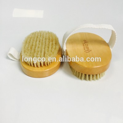 wooden Body Brush with Natural Bristles