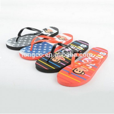 2017 wholesale cheap custom logo lovers cartoon beach flip flops